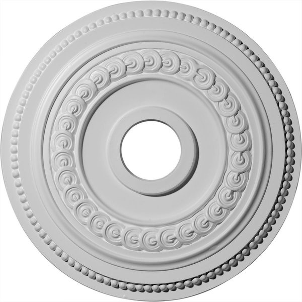 Ekena Millwork Oldham Ceiling Medallion (Fits Canopies up to 8 5/8"), 18"OD x 3 3/8"ID x 7/8"P CM18OL1